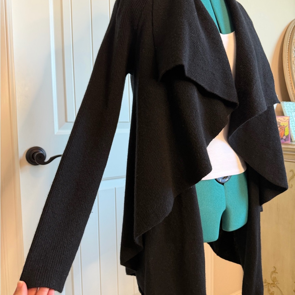 Bloomingdale's Black Cardigan Sweater - Picture 3 of 11